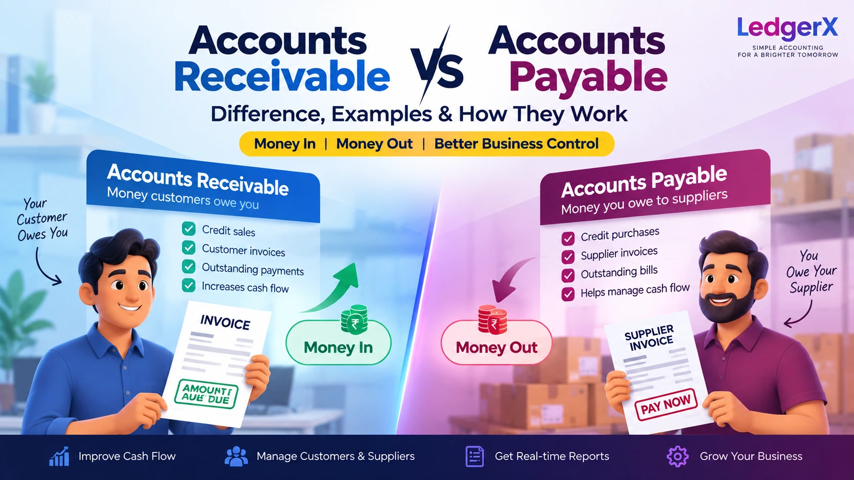 Accounts Receivable vs Accounts Payable: Difference, Examples & How They Work